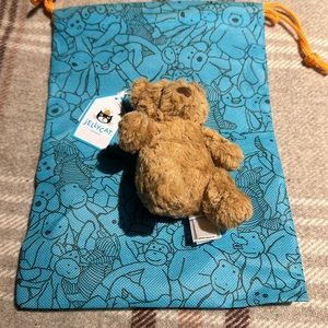 Authentic Jellycat Bartholomew Bear Bag Charm NWT